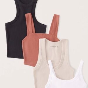 Abercrombie orange 90’s essential tank size small